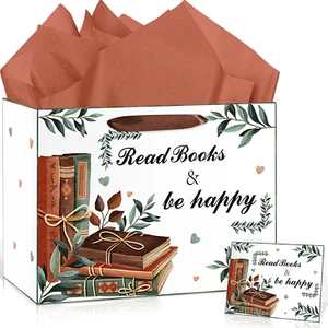 Theme Party Favors Supplies - Watercolor Lovers Gift Bag for Library Club Decora - Picture 1 of 7