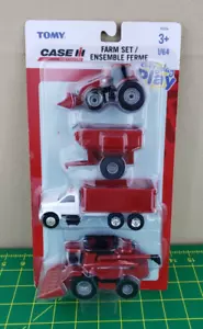 Tomy 1/64 Play Toy Case IH Agriculture Harvest 4 Pc Set Tractor Combine 47004 - Picture 1 of 9