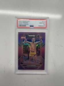 2023 Panini Prizm UFC - Purple Prizm  26/149#111 Alex Pereira (RC) Double Champ!