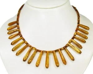 Wunderschöne Halskette aus Goldenen Korallen Magnetverschluss - Picture 1 of 2