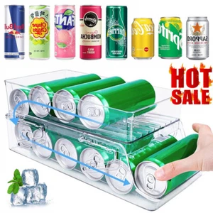Kitchen Organizer Beverage Soda Coke Can Dispenser Storage Rack Refrigerator NEW - Picture 1 of 13