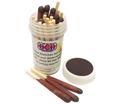 Survival Matches No 4 Mk3 Stormproof Fire Starters Life Raft BCB International