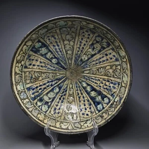 MUSEUM QUALITY AN IMPORTANT PERSIAN KASHAN PAINTED GLAZED THIN BOWL - Picture 1 of 9