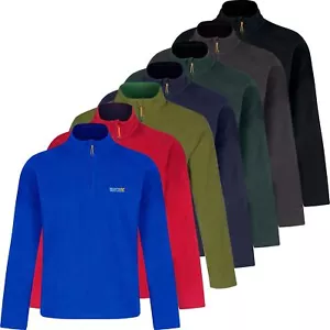 Men Regatta Thompson Lightweight Micro Half Zip Fleece Jacket Big Size Anti Pill - Picture 1 of 27