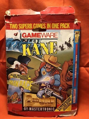 Vtg Commodore 64/128 games **1986-Kane and Human Race** Mastertronic UNTESTED - Image 1 of 4