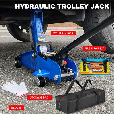 Low Profile Floor Jack 2 Ton Single Piston Heavy Steel Hydraulic Car Jack Foto 1 de 4