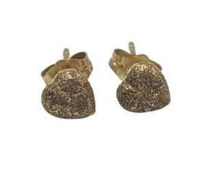 14K Yellow Gold 7mm Heart Stud Earrings (.92g) - Picture 1 of 4