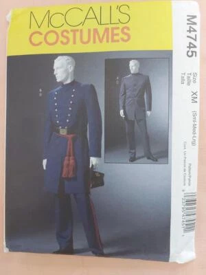 McCall's 4745 Men's Civil War Costume Pattern Size S-M-L, 34-44 - Image 1 of 2