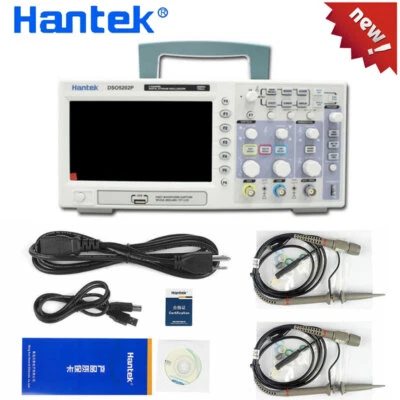 Hantek DSO5072P DSO5102P DSO5202P 70MHZ 100MHZ 200MHz 2CH Digital Oscilloscope - Image 1 of 4