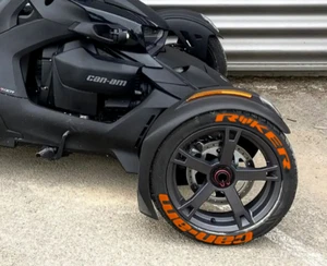 RYKER Can Am Tire Lettering PERMANENT raised Sticker SET -Fast Shipping- orange - Picture 1 of 2