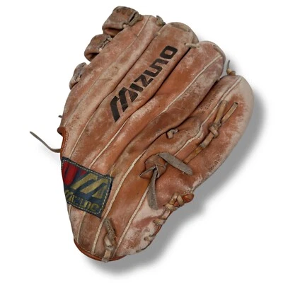 Vintage Mizuno MT1000FB Baseball Glove 13" Left-Handed Thrower Brown Leather - Image 1 of 4