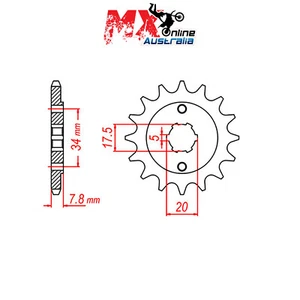 MTX Front Sprocket 15T Honda CR250M 1973-1978 10-KR0-15 - Picture 1 of 1