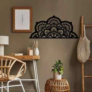 Half Mandala Metal Wall Art, Metal Wall Decor, Wall Hangings, Yoga Wall Art - Picture 1 of 4