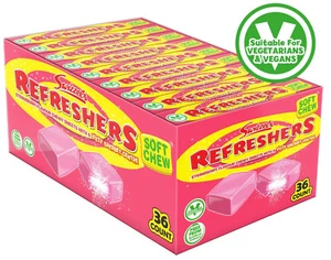 Swizzels REFRESHERS STRAWBERRY Soft Chews Sticks - VEGAN Sweets Retro Party - Picture 1 of 7