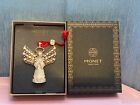 2018 Monet Collector Holiday Christmas Ornament Jeweled Angel New in Box 2.75"