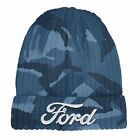 Ford Camo Design Logo Knitted Beanie V8 Supercars Mustang Pony