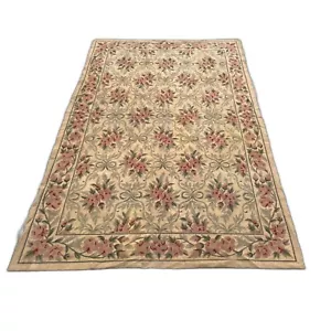 6x8 ft Vintage French Aubusson Area Rug Needle Point Any Room Home Decor Carpet - Picture 1 of 15