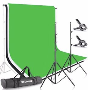 Neewer 6.5x9.8ft/2x3M Background Stand Backdrop Support System with 3 Screens