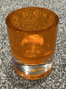Pols Potten Candle Holder Glass Orange Used Condition Free UK Postage - Picture 1 of 4