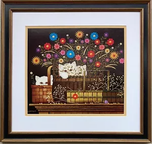 Charles Wysocki "Triple Trouble" Neu CUSTOM FRAMED Art Americana Floral Rural - Bild 1 von 3