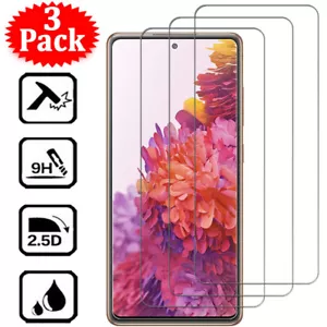 For Samsung Galaxy S21 FE S21+ S20 FE 3Pcs HD 9H Tempered Glass Screen Protector - Picture 1 of 10