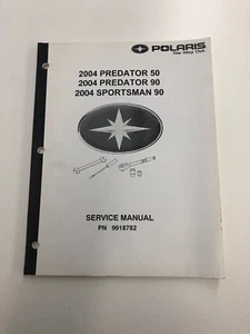 Fabricante de fabricante de equipos originales Polaris 2004 vehículo todo terreno manual de servicio juvenil P/N 9918782 nuevo - Imagen 1 de 10