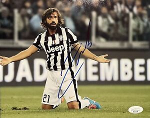 Andrea Pirlo signed Juventus 8x10 photo Proof Italy Soccer JSA