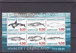 Greenland mnh sheet Whales first series 1996 - Picture 1 of 1