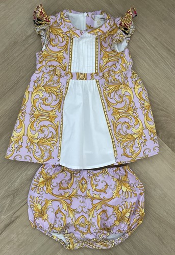 Elegante abito bambino originale di design Versace taglia 9M 18M come nuovo
