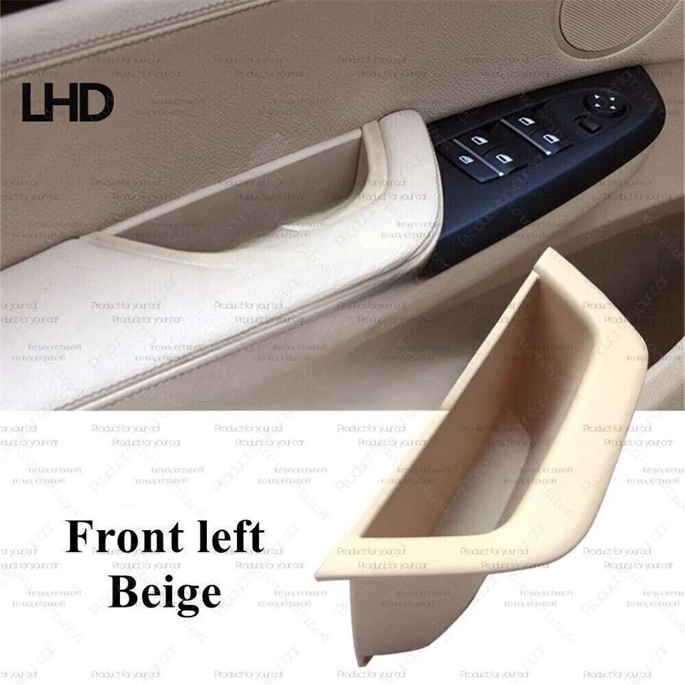 Conjunto de cubierta de cuero con manija de tirador de puerta interior para BMW X3 X4 F25 F26 2010-2016 Foto 1 de 4