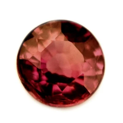 Certified 0.51ct Natural Untreated Red Color Ruby VS Madagascar 4.51 mm Round - Image 1 of 2