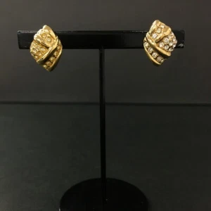 GIVENCHY Rhinestone Gold Tone Earrings/2BE2343 - Imagen 1 de 8