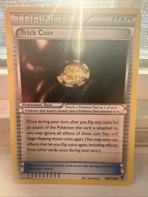 Pokémon Card TCG Trainer Item “Trick Coin” 108/119 2014 (NM) - Image 1 of 2