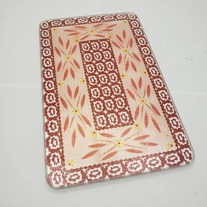 Temptations by Tara Old World Rectangular Trivet Glass Old World Cranberry Large - Picture 1 of 5