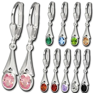 SilberDream Ohrringe für Damen 925 Silber Ohrhänger Zirkonia Farbwahl SDO514X