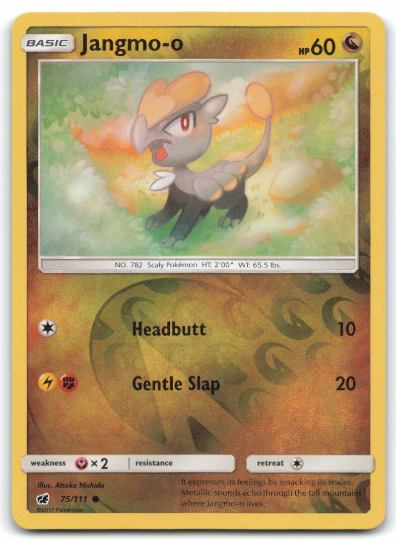 Jangmo-o #75/111 SM: Crimson Invasion Common Reverse Holo - LP - Pokemon Card 4A