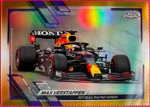 Tarjeta paralela refractor dorado/púrpura Topps Formula 1 2021 cromada, #98 Verstappen - Imagen 1 de 2