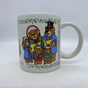 Taza de café de Navidad Family of Bears blanca 6 oz cerámica - Imagen 1 de 7