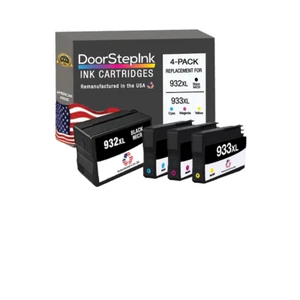 DoorStepInk Compatible Ink Cartridges For HP 932XL Black MICR 933XL CMY 4 PK-USA - Picture 1 of 6