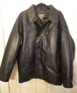 Regal Wear High Performance Collection Leather Jacket Mens L Gray Faux Heavy - Picture 1 of 12
