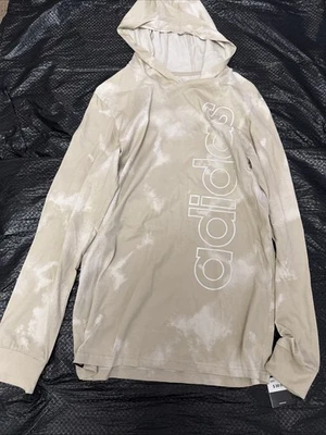 Adidas Coupe Standard Boys Tan Hooded Long Sleeve T-shirt (dri-fit Style) YXL - Image 1 of 2