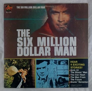 SIX MILLION DOLLAR MAN 1975 Peter Pan/Power Records 8166 12" Vinyl LP Bionic - Picture 1 of 14
