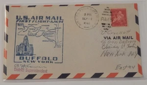 Buffalo New York to New York City September 19 1948 first flight airmail - Picture 1 of 2