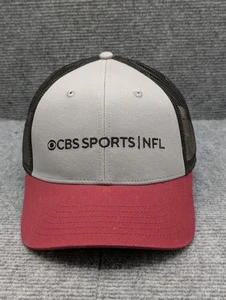 CBS Sports NFL Hat Cap Snap Back Mens Gray Black Red NFL Football Trucker Mesh - Picture 1 of 9