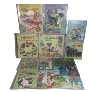 Little Golden Books Lot of 13 Hardcover Books Animals Seasons Kitten Party - Bild 1 von 9