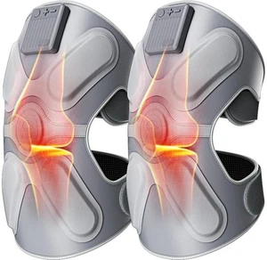 Cordless Knee Massager with Heat Vibration for Pain Relief, Electric Heated K... - Foto 1 di 9