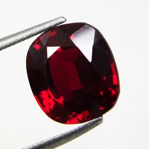 10.40Ct Loupe Clean Intense Cherry Red Umbalite Garnet From Umba Valley Tanzania - Imagen 1 de 6