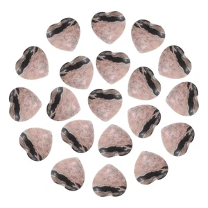 Piedra de cristal natural en forma de corazón de 0,6 pulgadas 20 piezas, rosa negro - Imagen 1 de 6