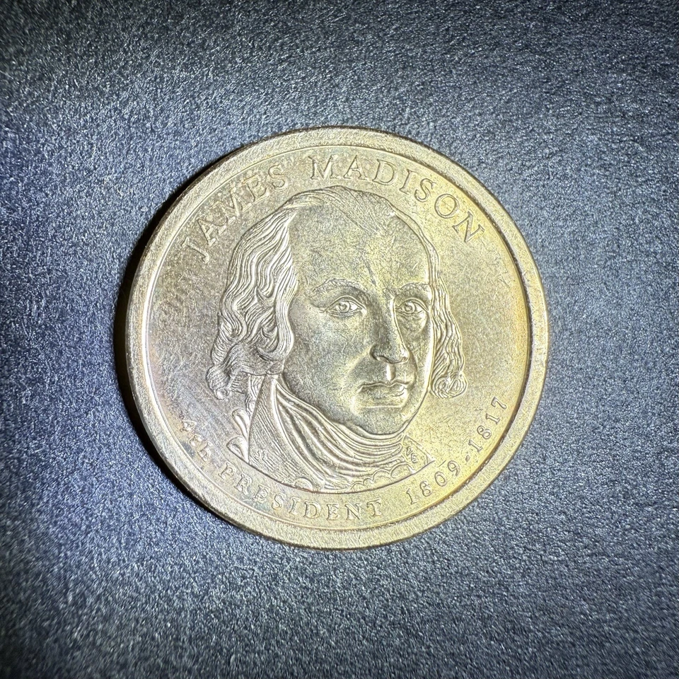James Madison Presidential Dollar Coin 2007 P Circulated - Image 1 of 2