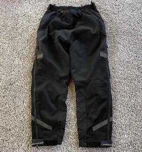FirstGear Hypertex HT Air Motorcycle Pant Mens 34 Black Hip Pads Armor Overpants - Foto 1 di 14